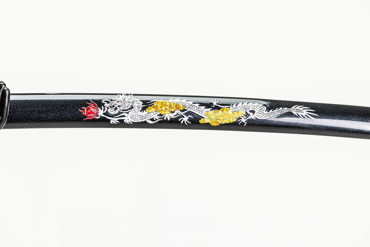 The Shining Light Collection | Shining Knight with Hand-etched Foil Dragon - Korean Kagum Practice Sword (Gumdo, Iaido, Katana)